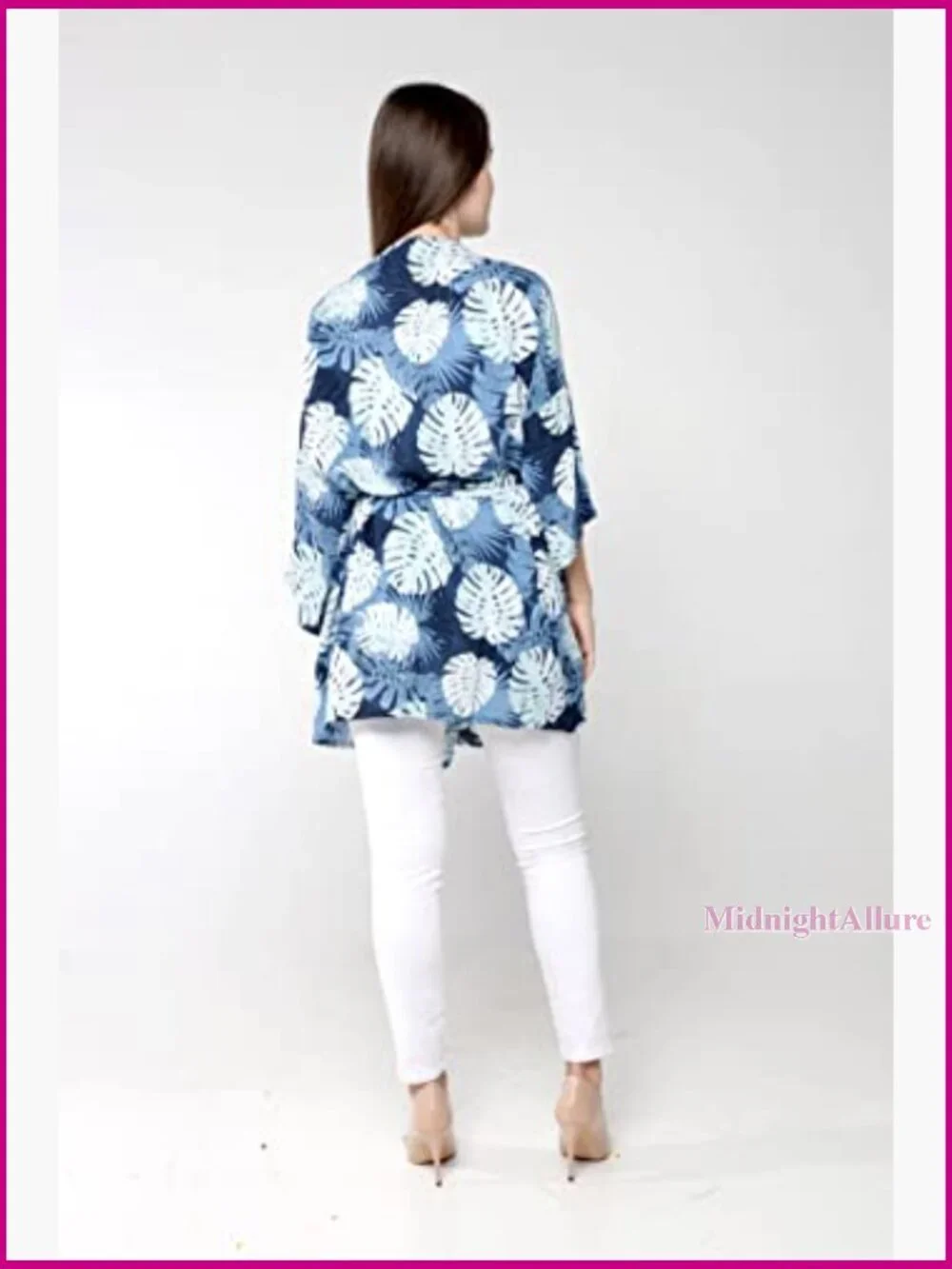 Couple Matching Hawaiian Luau Shirt and Kimono Set Rayon